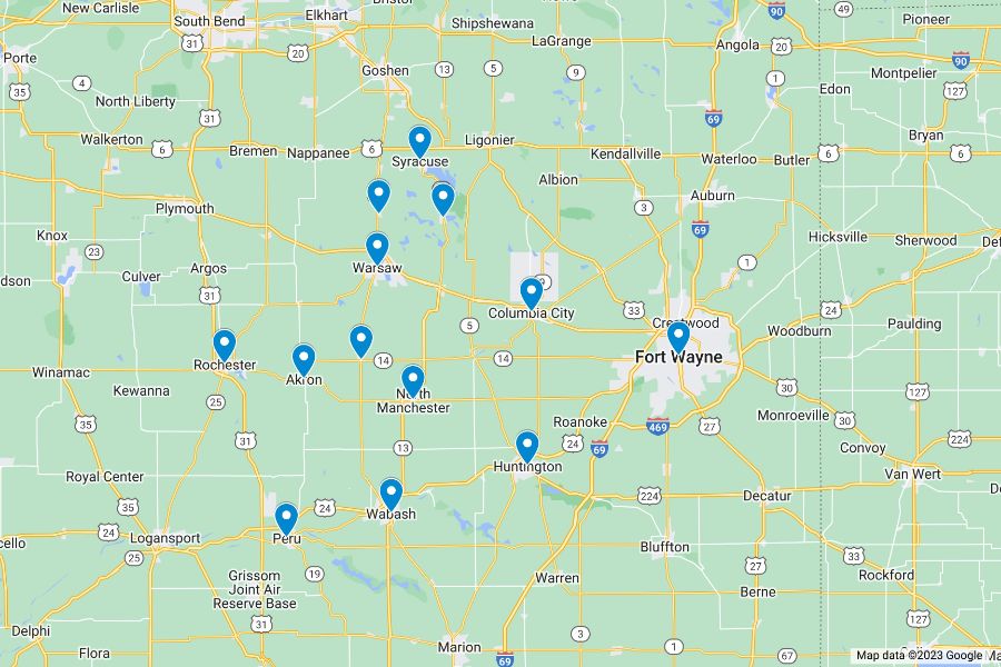 Soft Washing And Pressure Washing Fort Wayne IN Map Footer 1